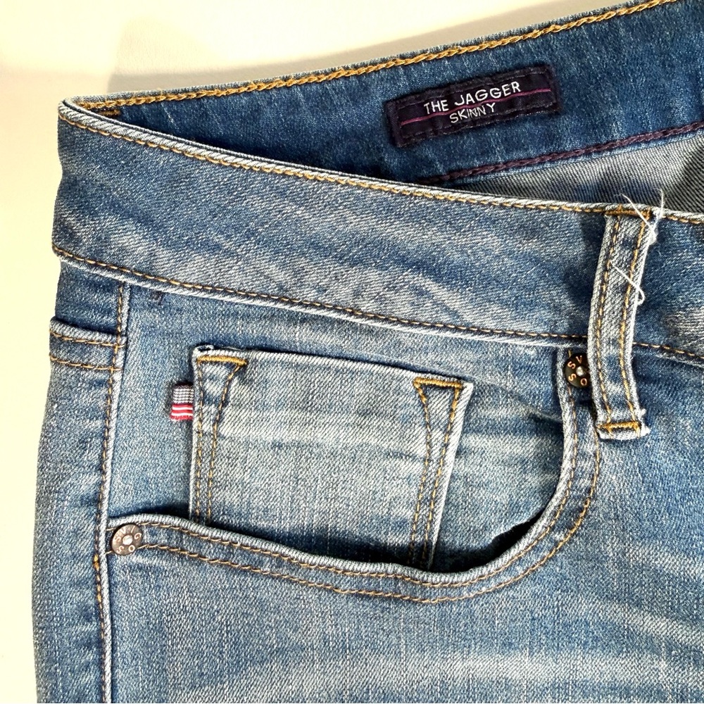 Vigoss Light Blue Wash Jagger Skinny Mid-Rise Denim Jeans Americana Streetwear - Picture 7 of 12
